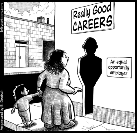 Sexism at work (Courtesy leftycartoons.com, via filipspagnoli.wordpress.com)